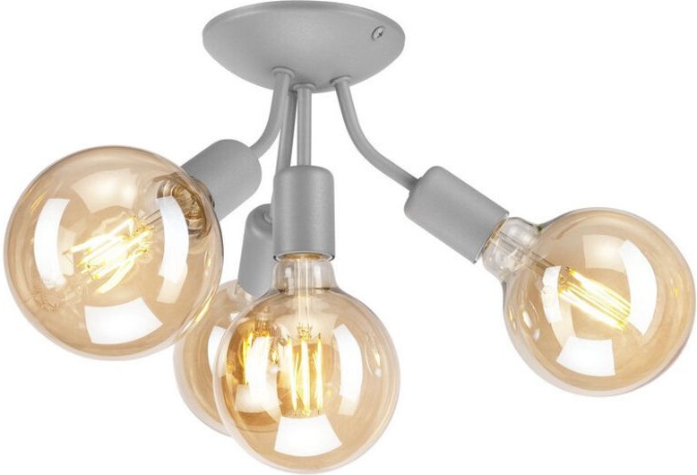 Lamkur Viggo Multi Arm Halbbündige Deckenleuchte Silber, 4x E27