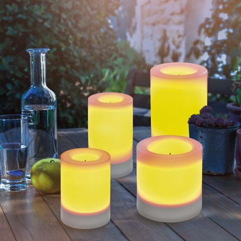 Esotec - Solar Leuchtkerzen Candela 4er set LED-Kerzen wetterfest outdoor 102235