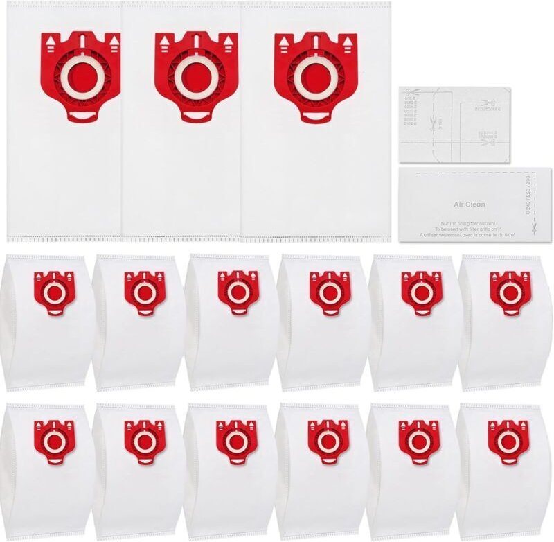 Packung mit 15 Staubsaugerbeuteln für Miele FJM Complete Serie C1 Compact C1 C2 FJM Serie S2 S3 S4 S5 S6 S7 Staubbeutel ...
