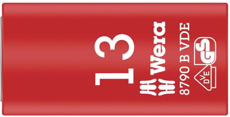 8790 b vde 05004957001 Außen-Sechskant VDE-Steckschlüsseleinsatz 13 mm 3/8' (10 mm) - Wera