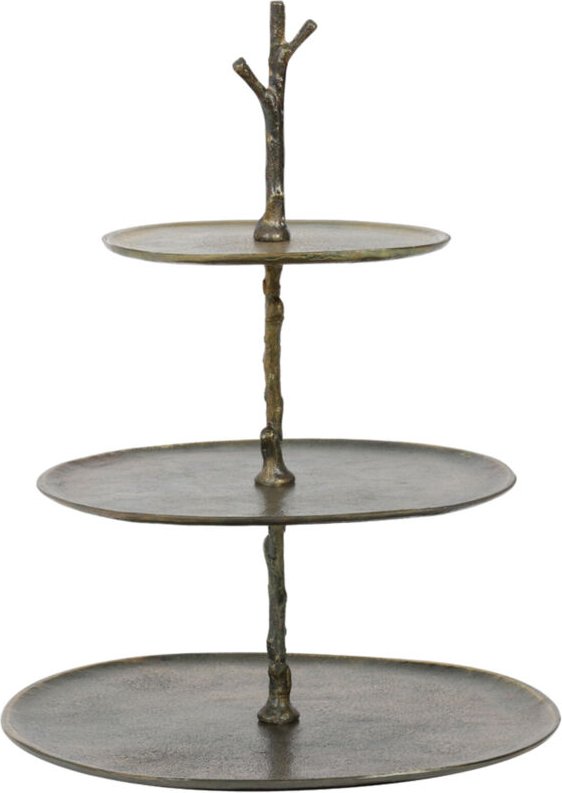 Etagere 3-stufig Tresa antikes Bronze - 35x31x45 - Light&living