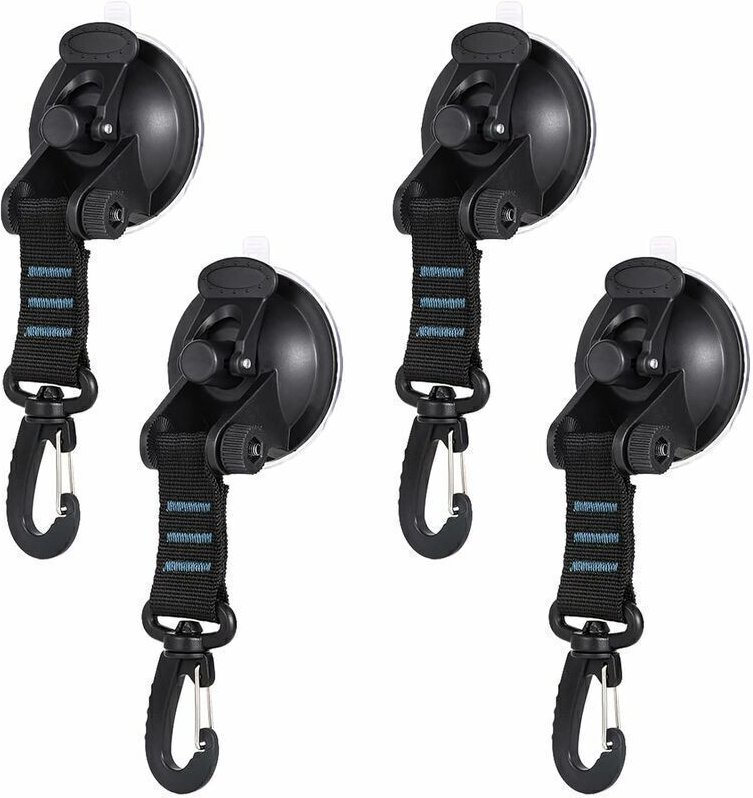 4-teiliges Saugnapf-Anker-Set für Wohnwagen, Camping-Saugnapf-Anker mit Befestigungsmaterial für Haus, Auto, Markisen, P...