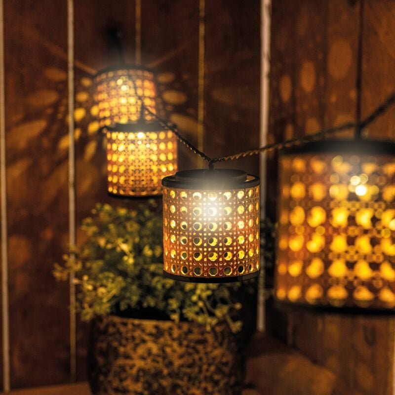 Esotec - Solar Deko-Lichterkette Samoa mit 8 Körbchen wetterfest outdoor 102800
