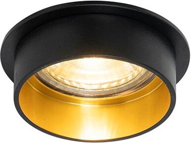 Moderner Einbau-Strahler schwarz mit goldenem Innenraum - Insta