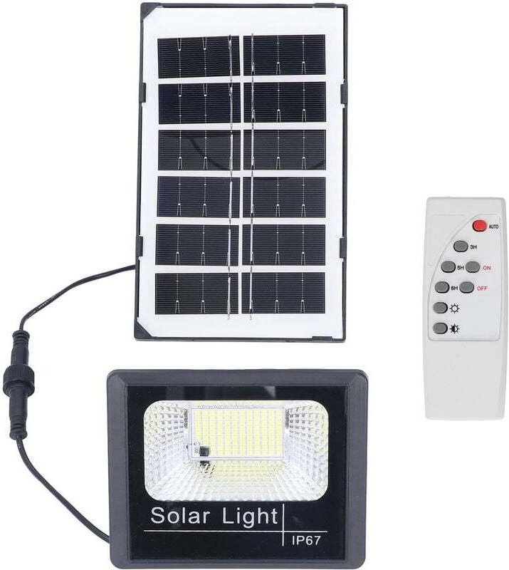 100LED Solar Flutlicht Außen IP67 Wasserdicht Solar Wandleuchte Fernbedienung Garten Straßenlaterne Solarleuchte Außen S...