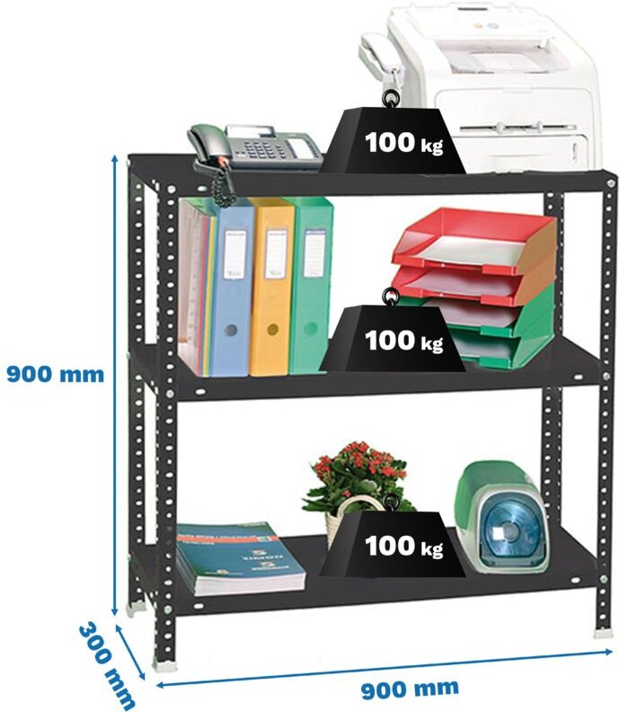 Simonrack Vis Comfort 3/300 Metallregal Antrazit