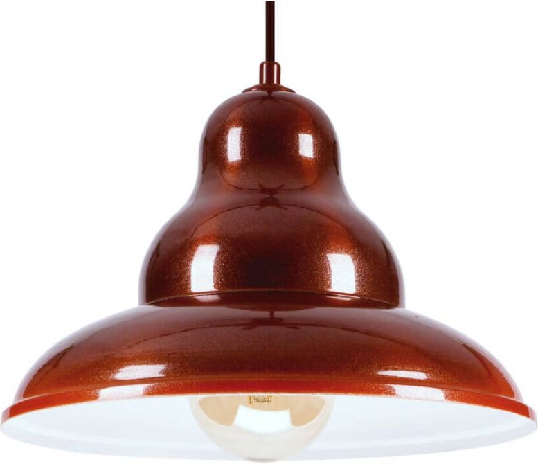BULMA 1 Hängelampe - Industriell, Metall, Burgunderrot 1xE27