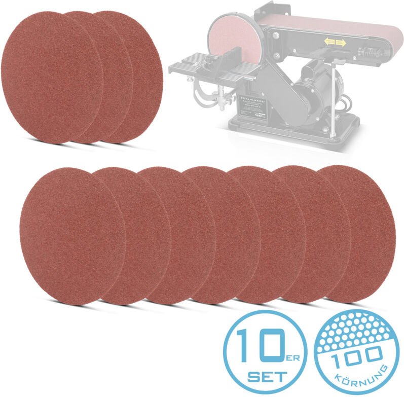 Thumbnail - STAHLWERK Schleifscheiben 10er Set 150 mm mit K100 Körnung Schleifpads