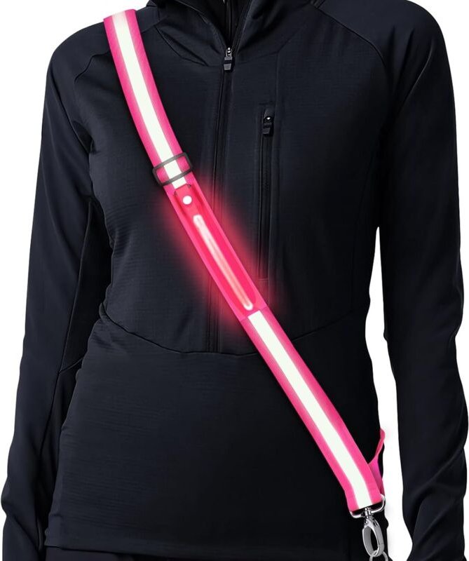 Jalleria - Lauflicht Joggen mit Reflektoren Gürtel, led Lauflampe usb Wiederaufladbar Einstellbar Nacht Sicherheitslicht...