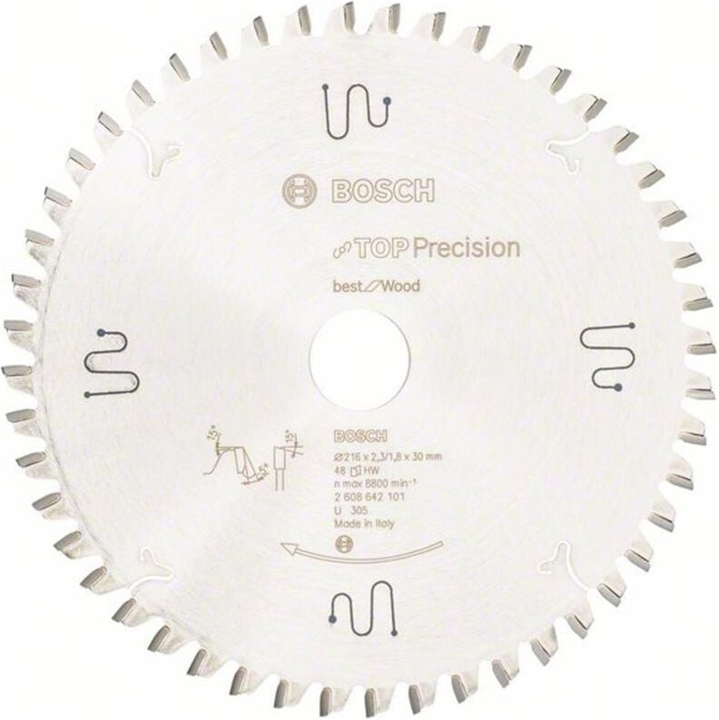 Kreissägeblatt Top Precision Best for Wood, 216 x 30 x 2,3 mm, 48 - Bosch