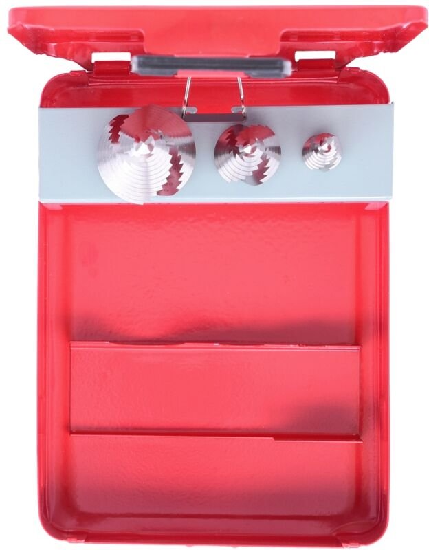 Ks Tools hss Stufenbohrer-Satz, Stahlblechkassette 3-tlg.