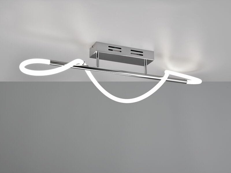 Deckenleuchte ARGOS in Chrom LED Schlauch Weiß, dimmbar, Breite 105cm