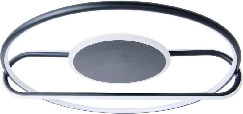 Naeve BRENDAN Integrierte LED-Halbdeckenleuchte, Schwarz, 3000 K