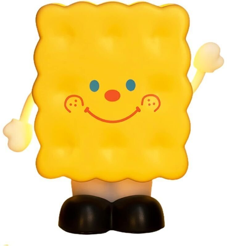 Kcvv - Süße Kekslampe, lustige Nachtlichter für Erwachsene, dimmbare Nachttischlampe, 3D-Touch-USB-Nachtlicht, 1200 mAh ...