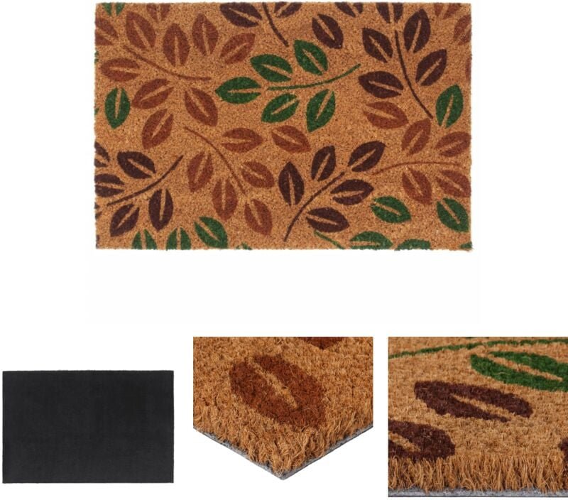 The Living Store Fußmatte Natur 40x60 cm Kokosfaser Getuftet - Fußmatten