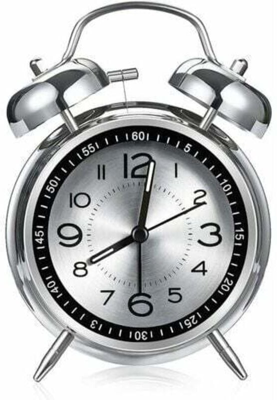 Lauter Wecker für Erwachsene mit schwerem Schläfer, 10,2 cm leiser Quarzwecker mit Hintergrundbeleuchtung, Doppelglocke ...