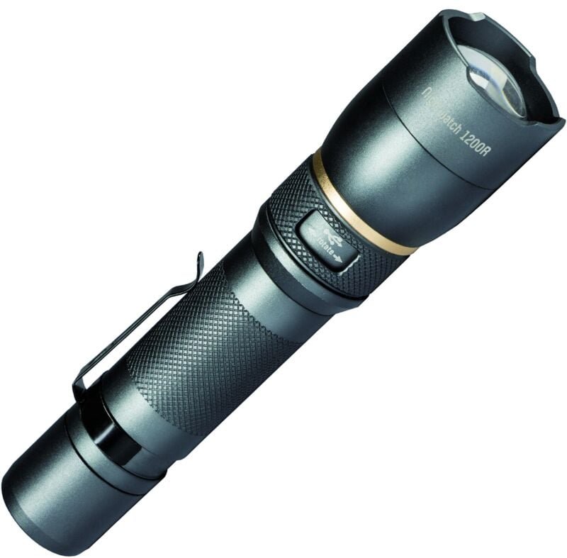 LED'S WORK Led Taschenlampe 1200 Lumen IPX7 Nightwatch ideal für Outdoor-Aktivitäten, Aluminium