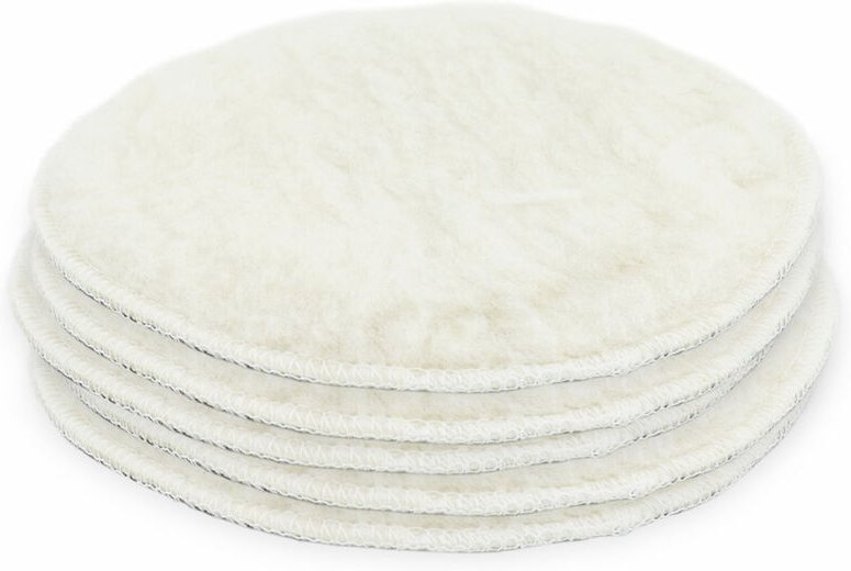 5x 150mm Polier Wollpads mit Klett Weiss MS-16084 - Bituxx