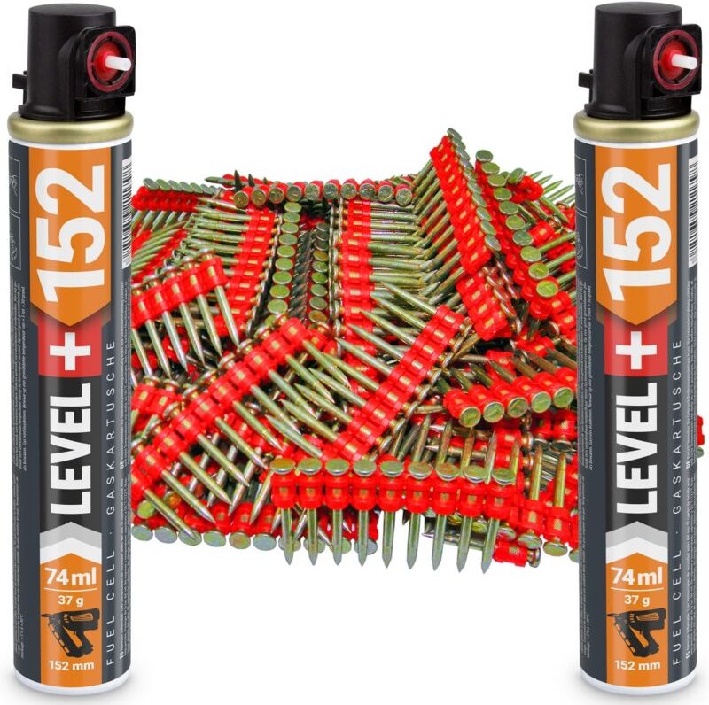 CONTOO Gaskartusche L+152 x 2 St. + Betonnägel 32mm 1000 St HB42