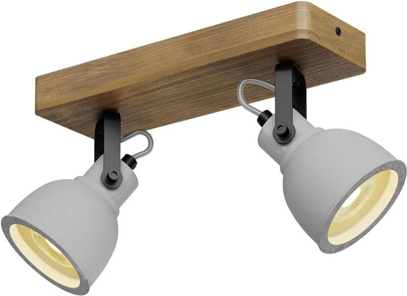 Beton Strahler 'Mitis' aus Beton, Holz für Wohnzimmer & Esszimmer von Lindby