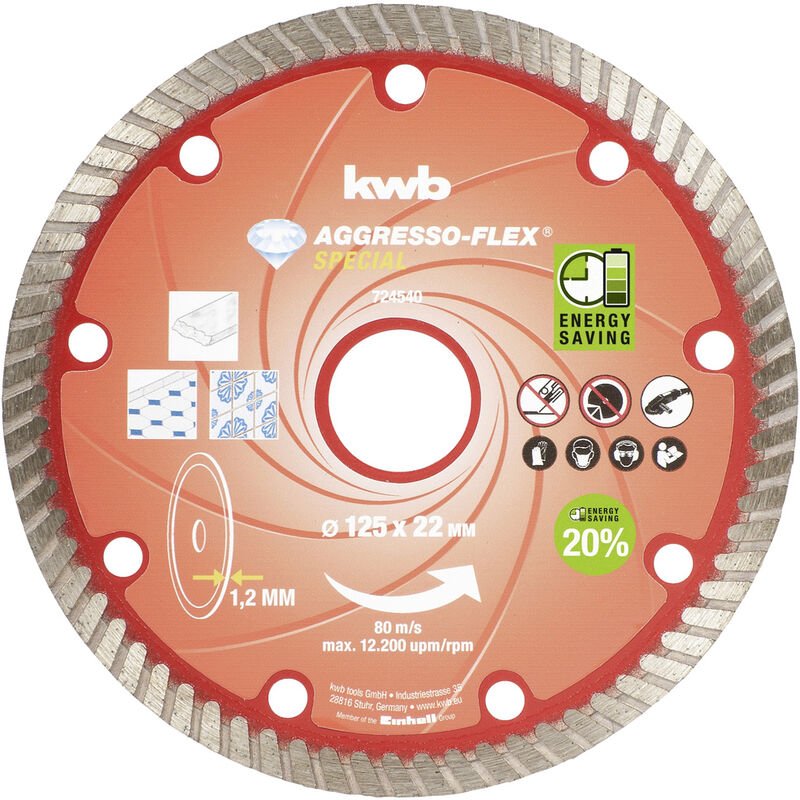KWB AGGRESSO-FLEX® DIAMANT Dünntrennscheibe, ø 125 mm - 724540