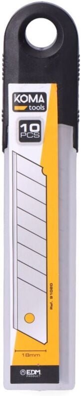 Set mit 10 KomaTools 18-mm-Ersatzklingen für Cutter 91017