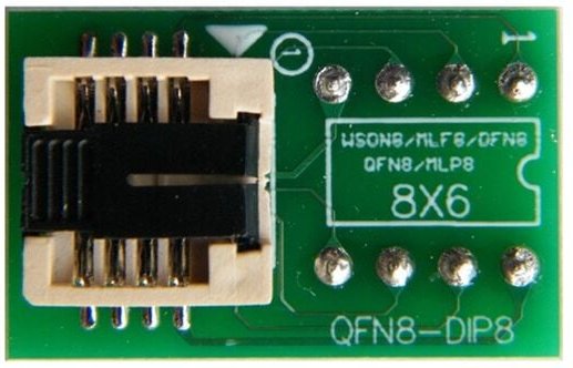 QFN8/WSON8/MLF8/MLP8/DFN8 to DIP8 für CH341A TL866Ii Plus RT809H/F T48 T56 EZP2023 Programmierer, 6X8Mm ic Chips Sockel