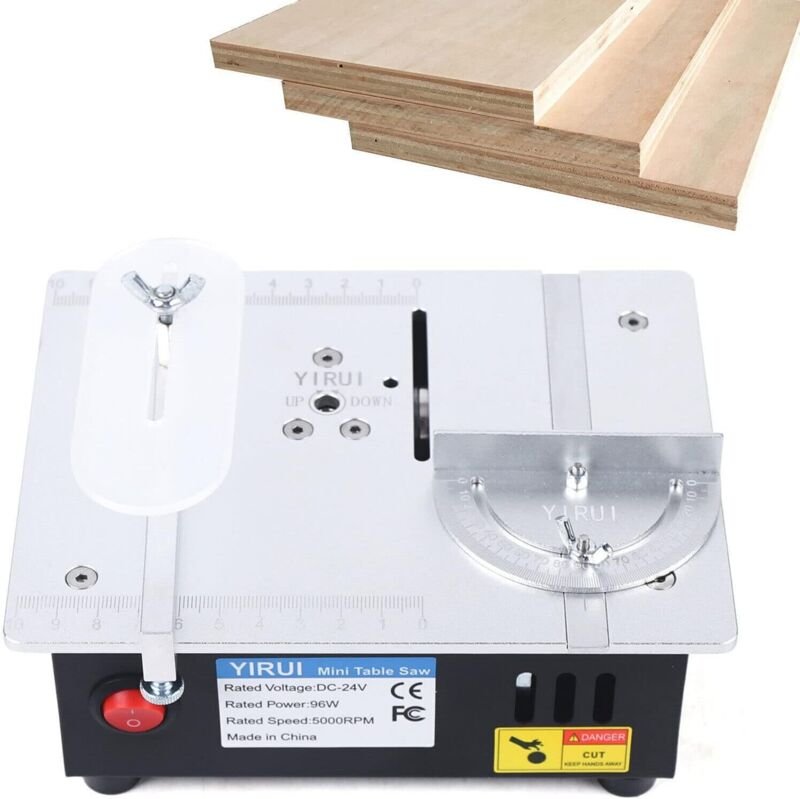 Mini-Tischsäge Desktop Schneidwerkzeug DIY Kettensäge Kunststoff Metall Holz, 5000 r/min