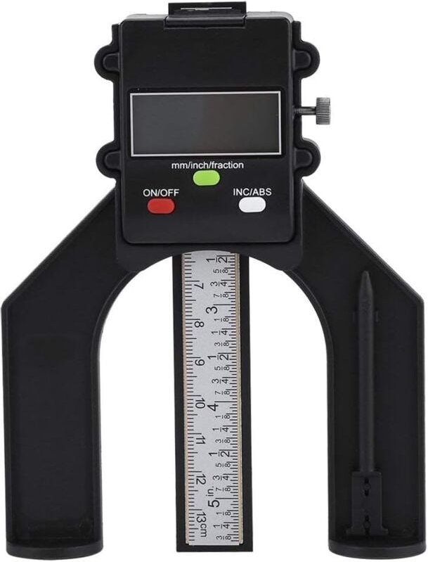 Digitales Höhenmessgerät, 0–80 mm, magnetisch (Batterie nicht im Lieferumfang enthalten), Werkzeug für die Holzbearbeitu...