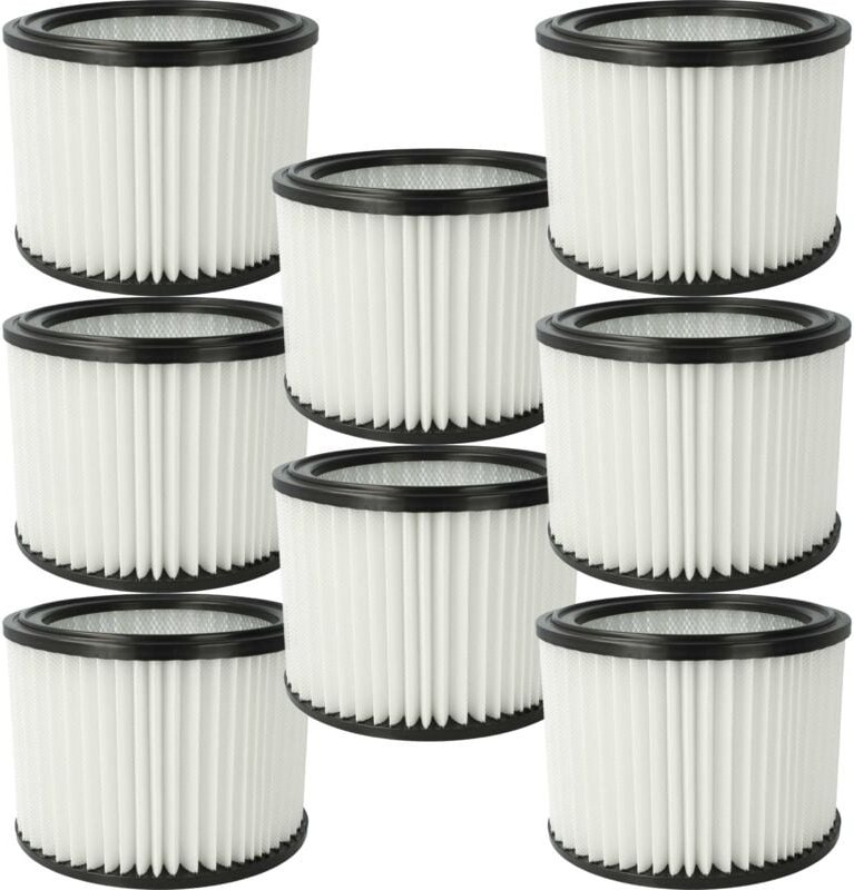 Thumbnail - 8x Filterelement kompatibel mit Nilfisk Multi ii 30 t, ii 22 Inox, ii 22 Nass-/Trockensauger - Feinstaubfilter, Mikrovli...