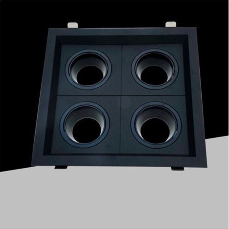 Trade Shop Traesio - Trade Shop - faretto quadruplo orientabile incasso nero für lampadine GU10/GU5.3 P33-N4 -