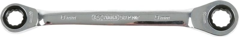 KS Tools GEARplus Doppel-Ratschenringschlüssel, 8x9 mm