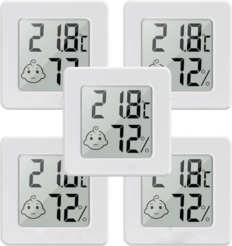 stücke Mini Hygrometer Innen Thermometer Digital LCD Hygrometer Temperatur Monitor und Feuchtigkeit Meter für Home Offic...