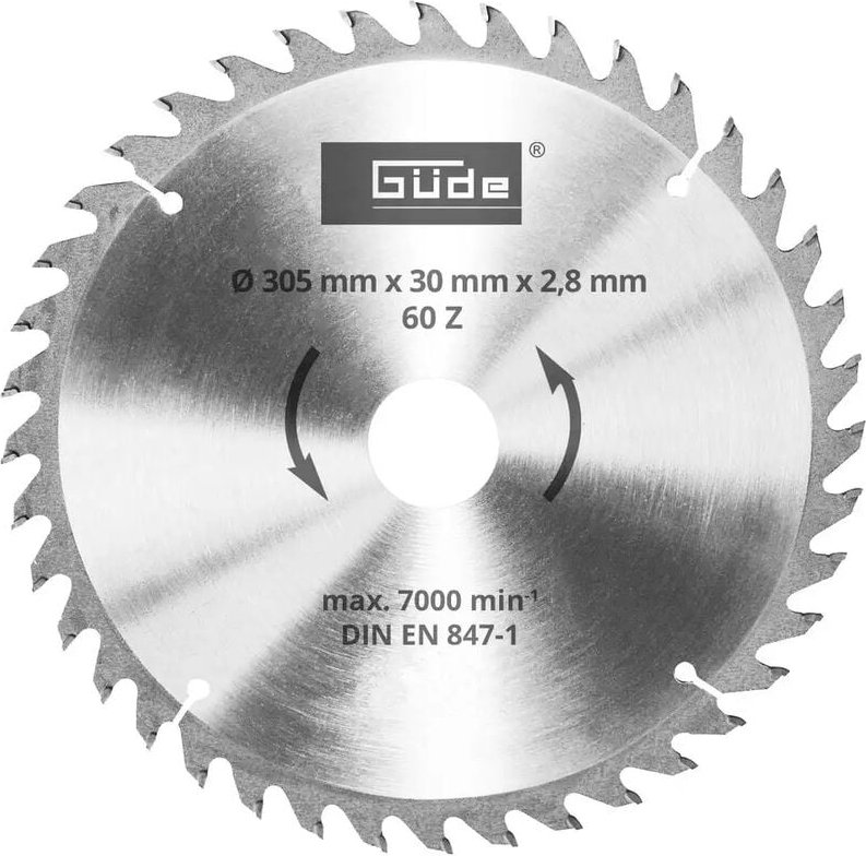 Güde - Holzsägeblatt hm 305x30x60Z Hartmetall Wippsägeblatt Kreissägeblatt