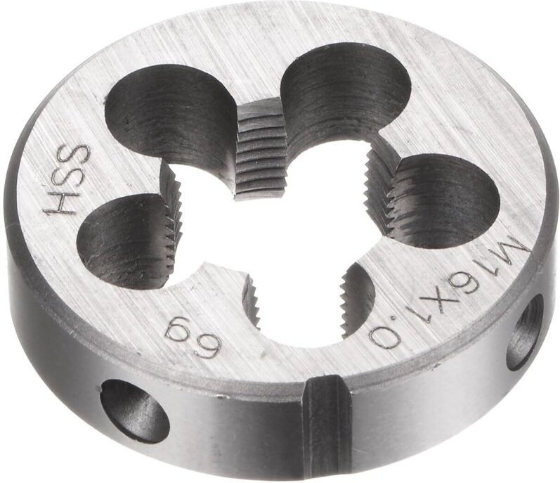 Metrische Rundgewindeschneideisen M16 x 1 (rechts) (HSS), Schnellarbeitsstahl (HSS), Gewindeschneideisen-Reparaturwerkze...