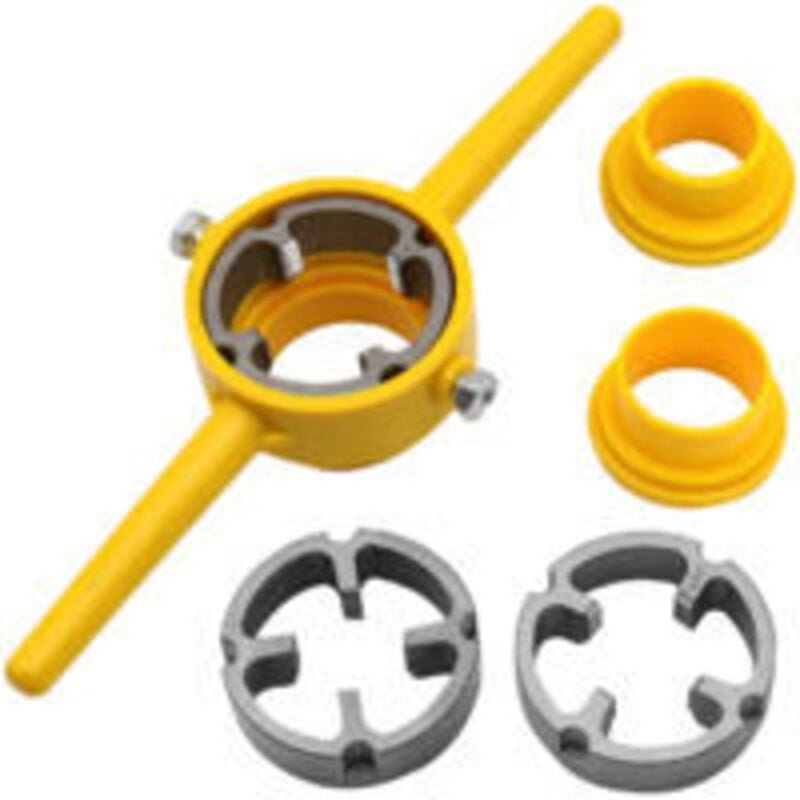 Lntyq - Outil de Fabrication Filetage en PVC,Enfileur Tuyaux,Kit D'Outils Plomberie, Matrices Rondes avec 3 1/2 Pouce,3/...