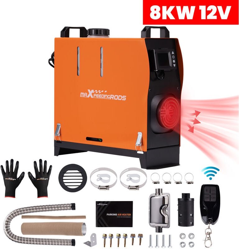 Maxpeedingrods - 8kW 12V Diesel-Standheizung Air Heater mit LCD-Display für lkw suv 1x Auslass