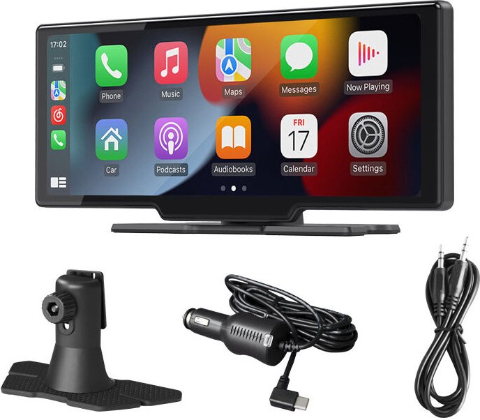 Thumbnail - Tragbares 10,26-Zoll-Autoradio mit A-pple Carplay Wireless Android Auto, 7-32-V-Touchscreen, Sprachassistent/Bluetooth/F...