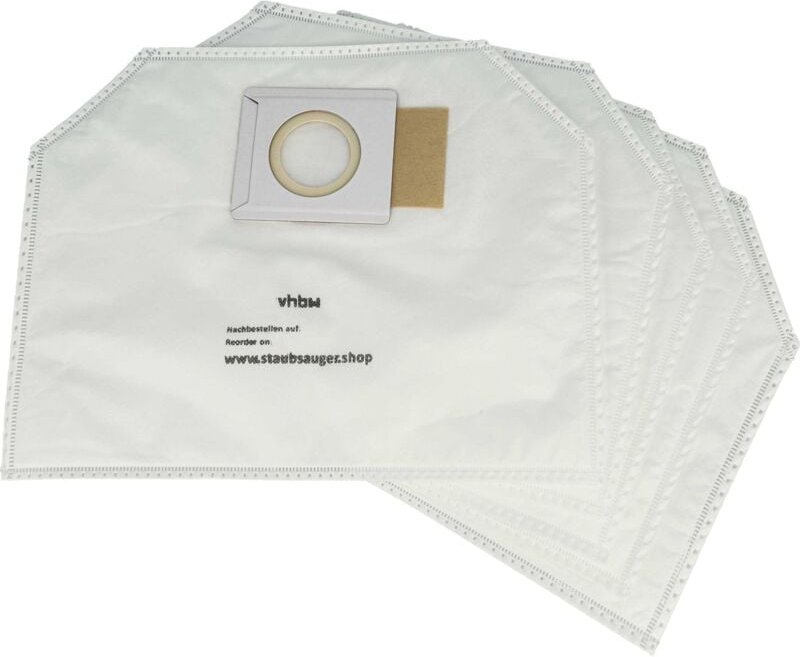 5x Staubsaugerbeutel kompatibel mit Makita DVC260, DVC260Z Staubsauger - Mikrovlies, Weiß - Vhbw