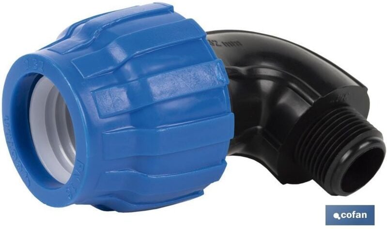 Winkel 90° Außengewinde Pp Pn16 20 x 3/4