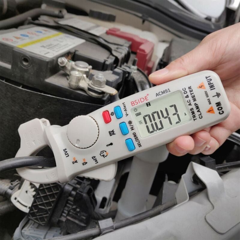 ACM91 1 mA AC/DC Strom TRMS Auto-Range 6000 Count Zangenamperemeter Kapazitätsmultimeter Live Check V Alert Tester mit T...