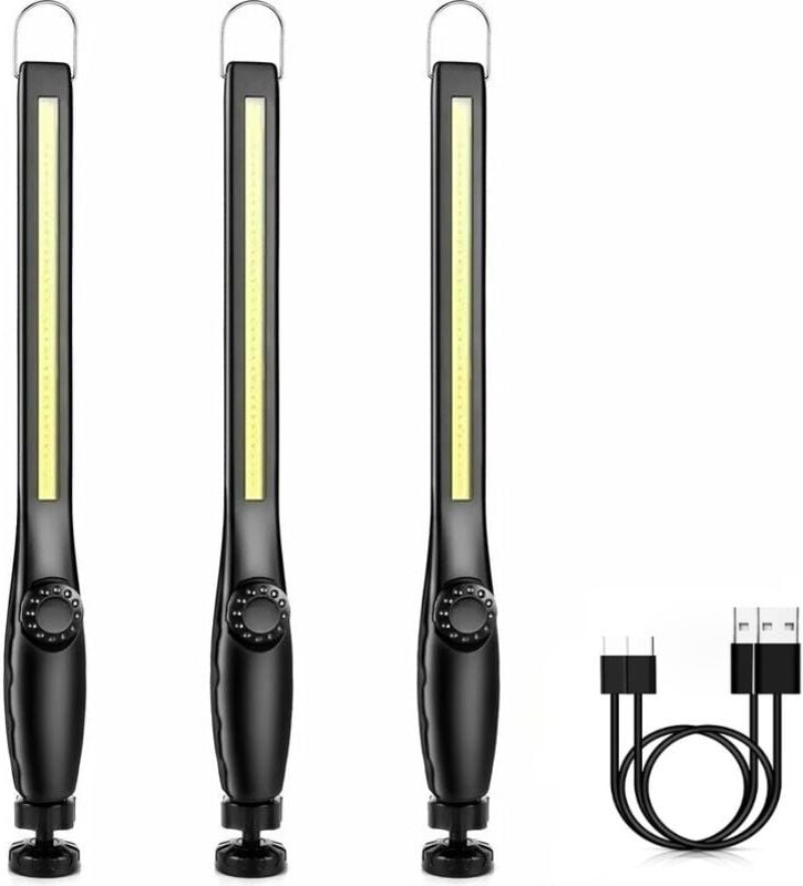 Thumbnail - Gabrielle - LED-Gehlampe, Mechaniker, wiederaufladbar, Baustelle, Werkstattlampe, magnetisch, Garagenlampe, leistungssta...