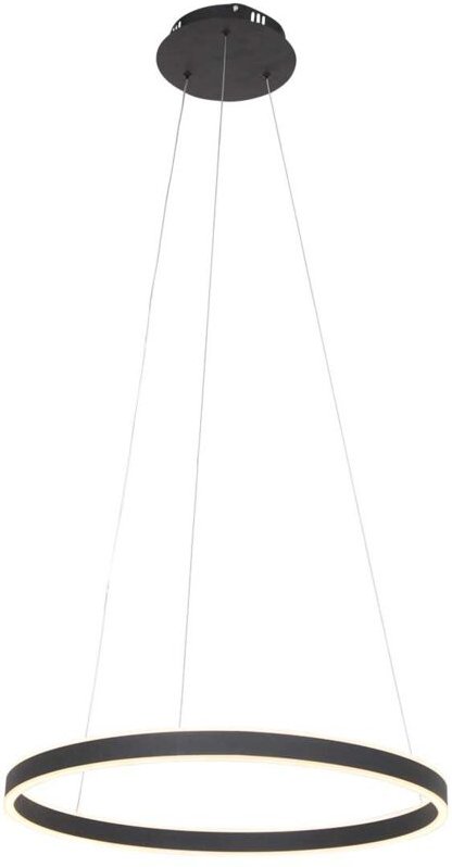 Steinhauer - hängeleuchte - Ringlux - schwarz - kunststoff metall