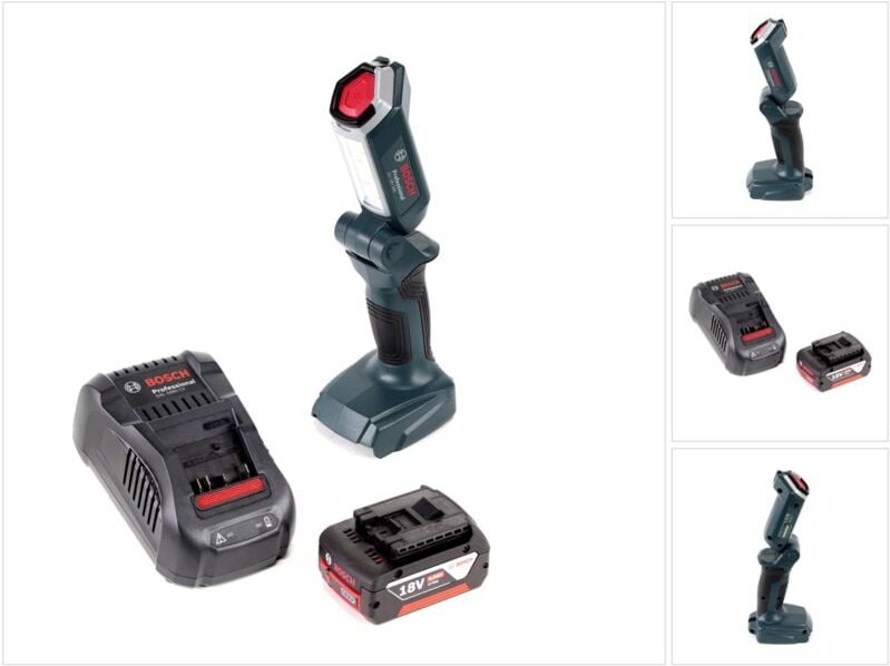Professional gli 18V-300 Akku Lampe + 1x gba 18 v 4,0 Ah Akku + gal 1880 Ladegerät - Bosch