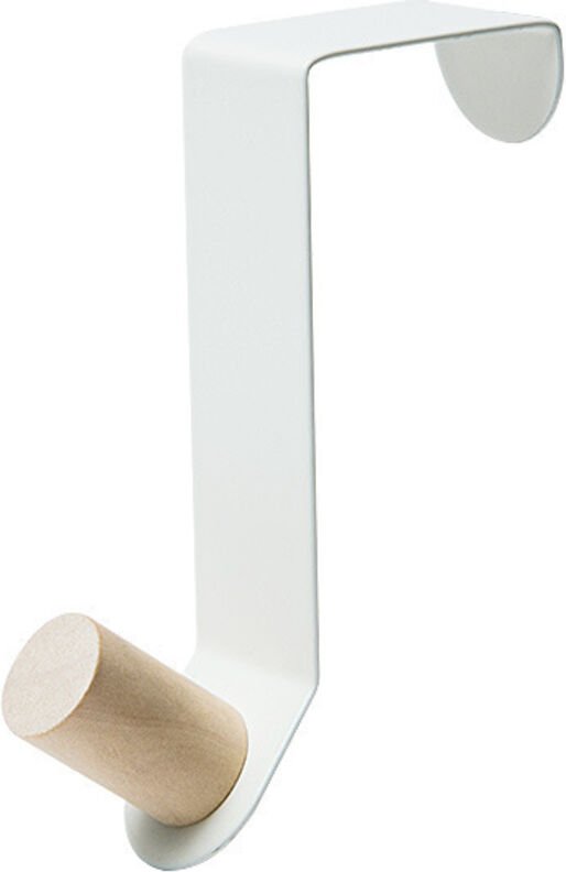 Edelstahl-Türhaken für Garderobe ohne Bohrer (5 Stück, weiß)