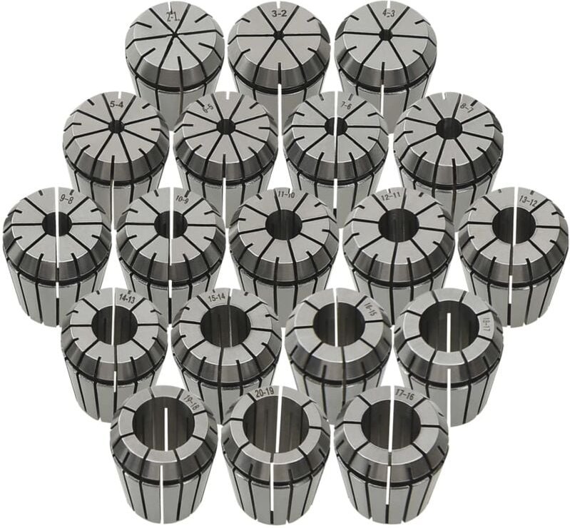 ER32 Spannzangen 19-tlg. Drehwerkzeugsatz - Vidaxl