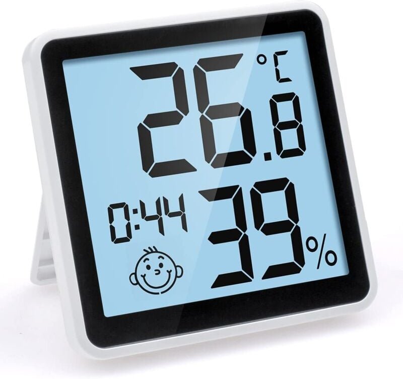 Digitales Hygrometer-Thermometer mit lichtempfindlicher Funktion, Raumtemperaturmonitor und Feuchtigkeitsmesser, Feuchti...
