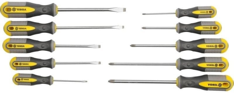 Cr-V-Schraubendreher, 10-tlg. Satz 60970 vorel