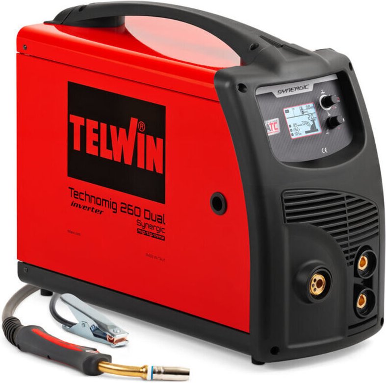 Inverter Multiprozess-Schweißgerät Technomig 260 Dual Synergic - 230V Telwin 816056