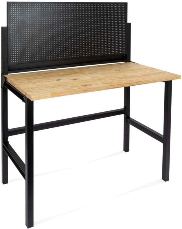 Trendline - Werkbank Werktisch Arbeitstisch klappbar Massivholzplatte Freistehend